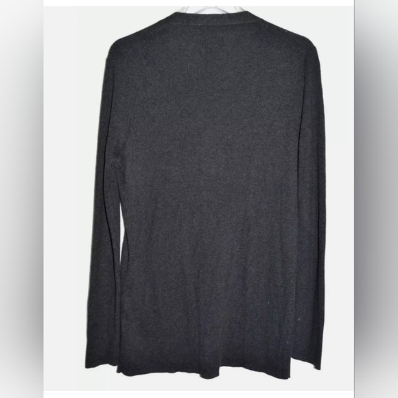 Simply Vera Wang Gray Black Sequins Cotton Rayon Cardigan Sweater Size XL - Picture 2 of 4